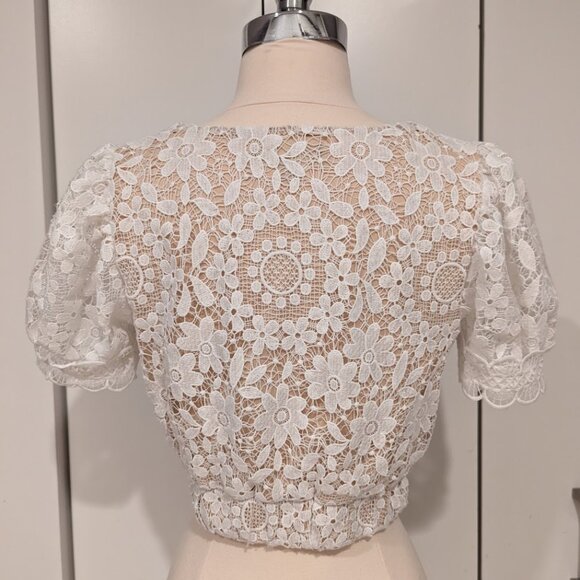 Elegant Lace Crop Top by Lulu's - Picture 2 of 7